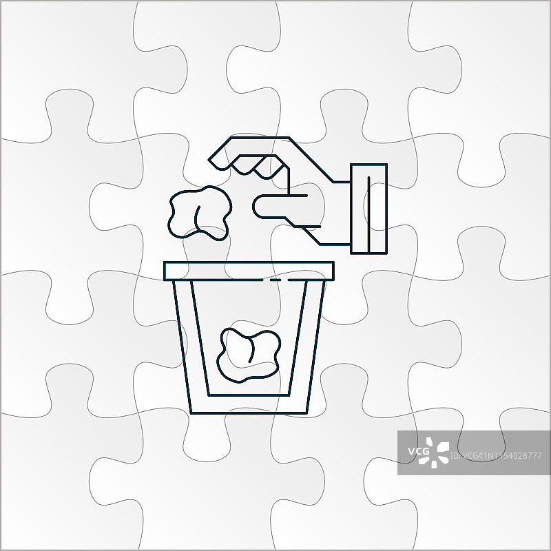 将废纸扔进垃圾桶的商人图片素材