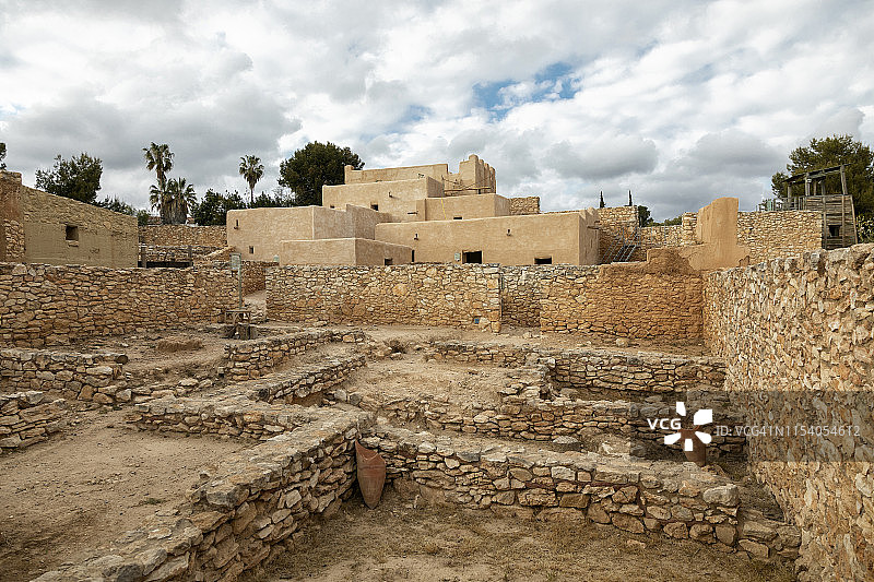 西班牙塔拉戈纳卡拉费尔的伊比利亚城堡图片素材
