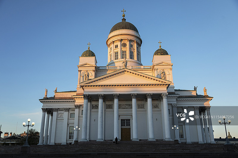 芬兰赫尔辛基参议院广场大教堂图片素材