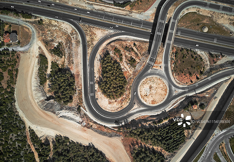 土耳其穆拉大学医院路口航拍图片素材