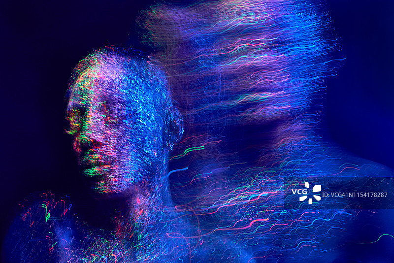 紫外线概念彩妆摄影图片素材