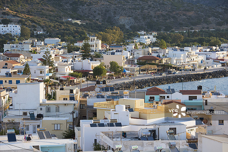 威尼斯城堡遗址的屋顶景观，位于希腊克里特岛图片素材