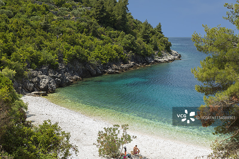 克罗地亚科尔丘拉岛瓦亚海滩图片素材