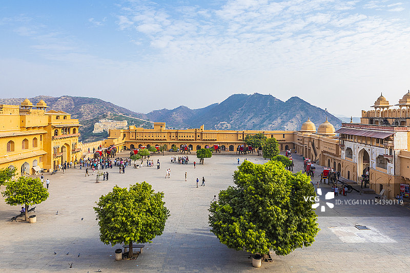 印度斋浦尔琥珀堡，联合国教科文组织世界遗产图片素材