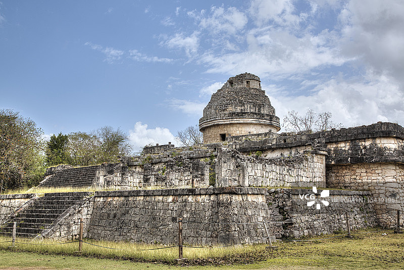 奇琴伊察天文台（卡拉克尔），联合国教科文组织世界遗产，尤卡坦，墨西哥图片素材