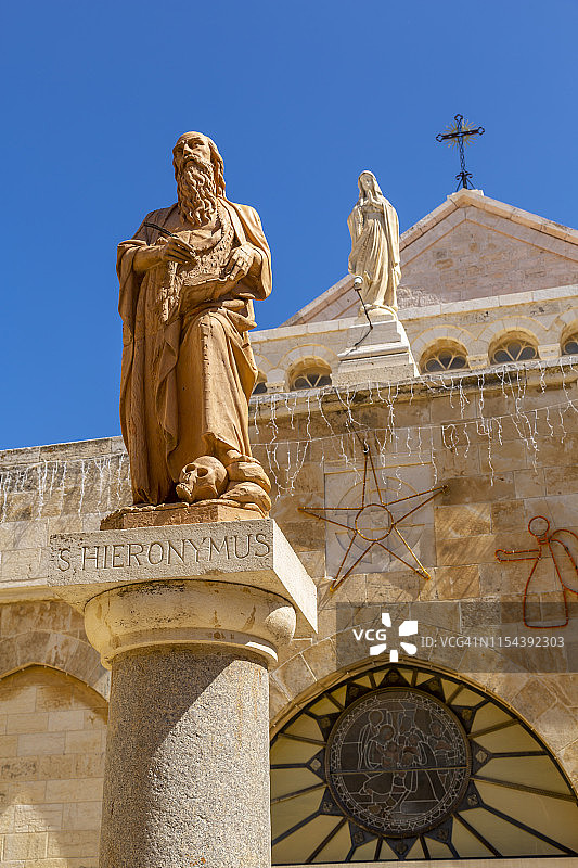 中东巴勒斯坦伯利恒，马槽广场圣诞教堂外观图片素材