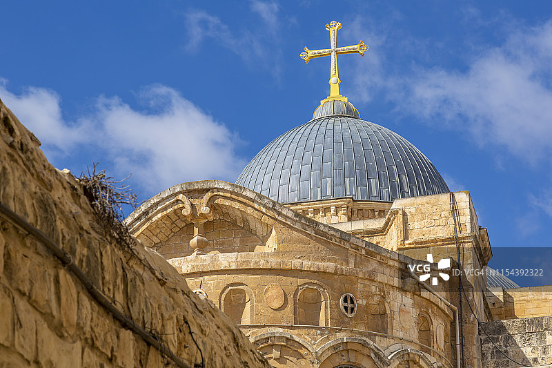 耶路撒冷老城圣墓教堂屋顶景观（联合国教科文组织世界遗产）图片素材