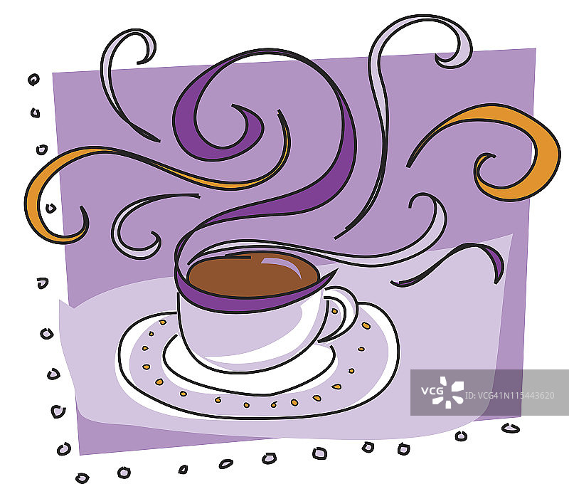 爪哇咖啡的香气矢量图图片素材