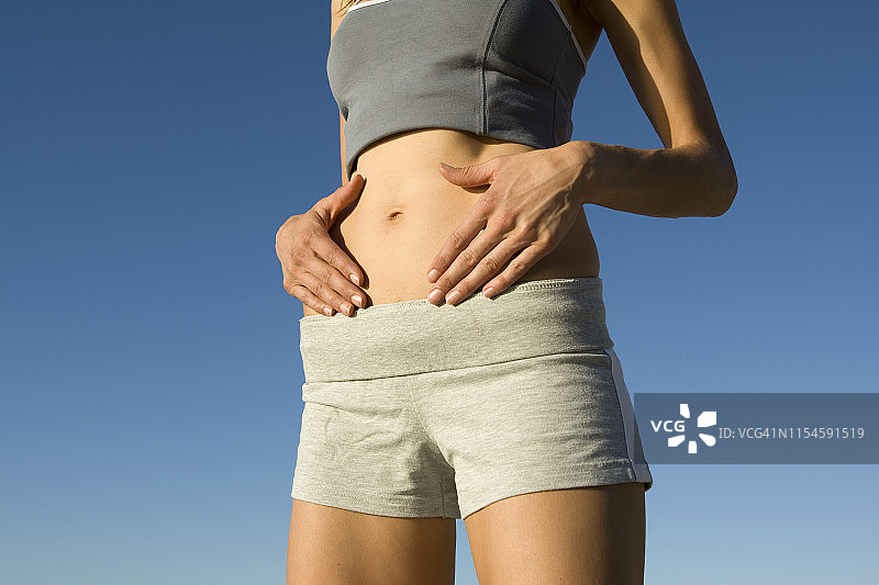 女人腹部的特写图片素材