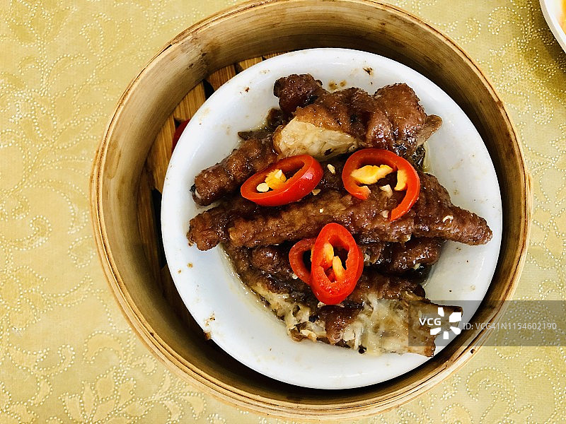 中式豉汁蒸鸡爪图片素材