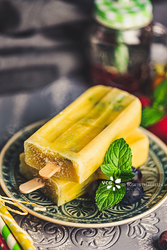 美味的纯素冰棒图片素材