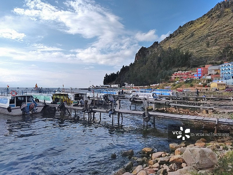 玻利维亚科帕卡瓦纳的的的喀喀湖图片素材