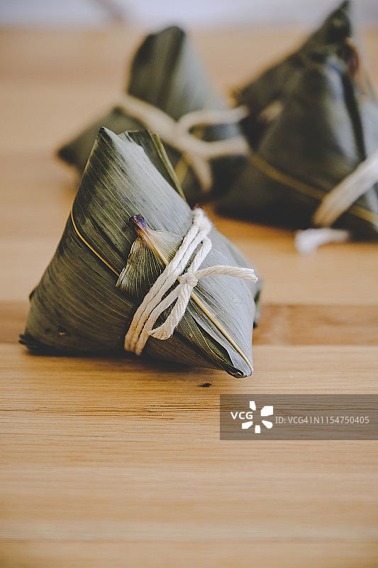 端午节传统美食：中国粽子特写图片素材