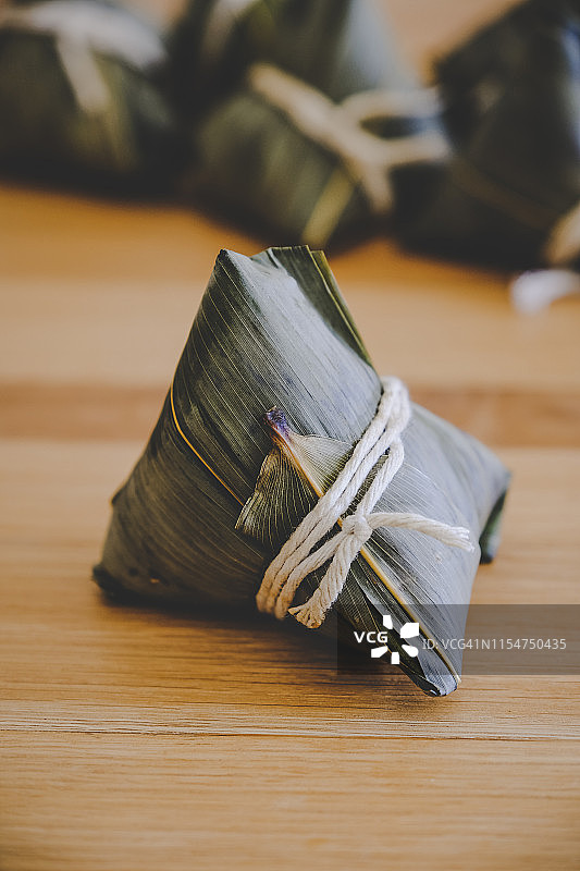 端午节传统美食：中国粽子特写图片素材