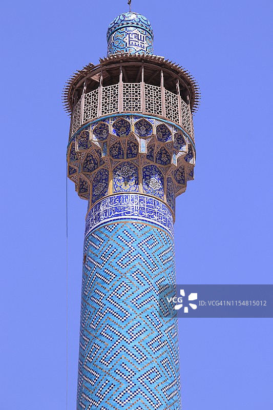 伊斯法罕沙阿清真寺宣礼塔图片素材