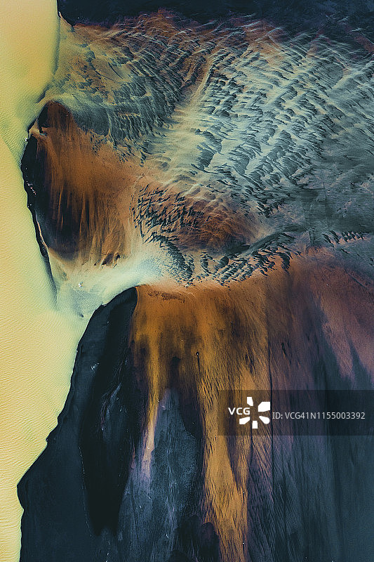 冰岛南部地区的矿物图片素材