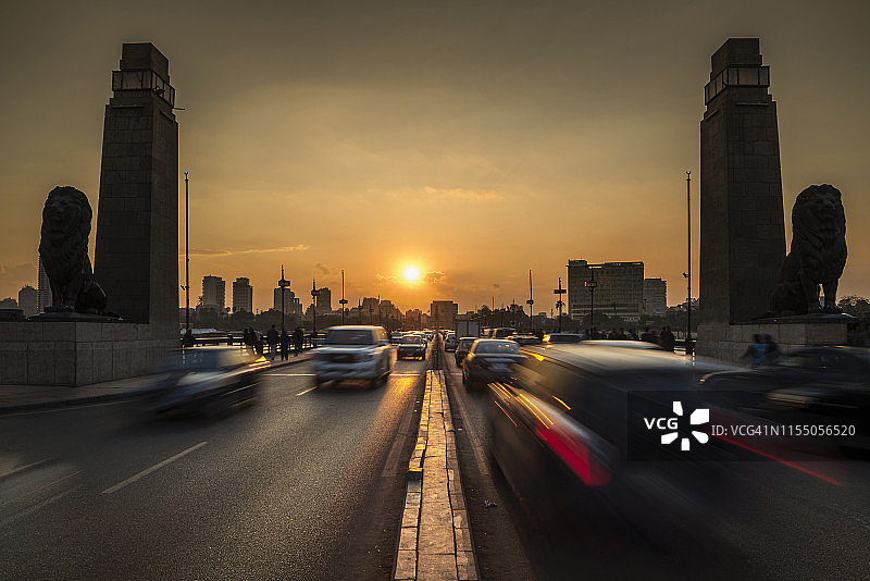 埃及开罗10月6日大桥图片素材