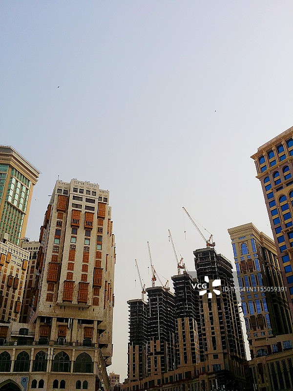 麦加禁寺（天房）附近摩天大楼的建设工程图片素材