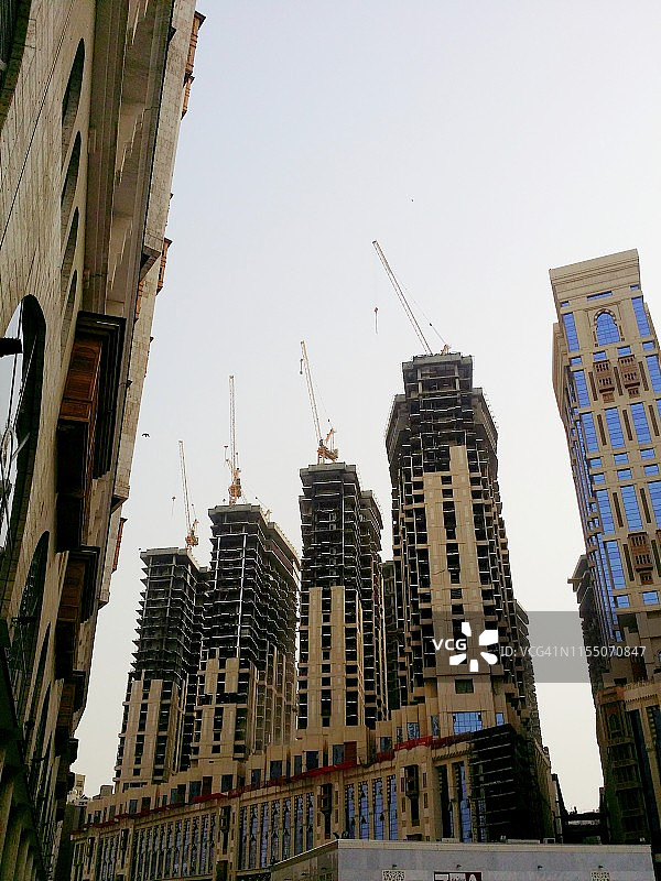 麦加禁寺（天房）附近摩天大楼的建设工程图片素材