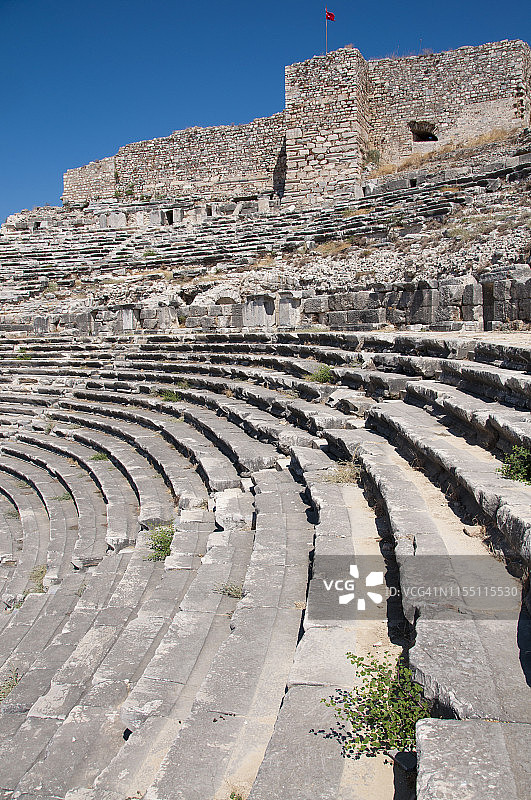 米利都剧院，米拉斯，土耳其图片素材