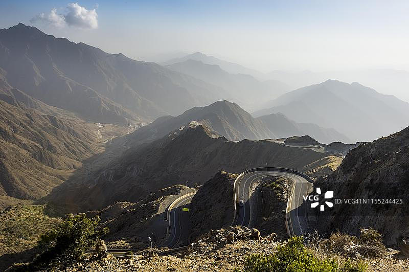 沙特阿拉伯最高峰苏达山周边山景，阿布哈图片素材