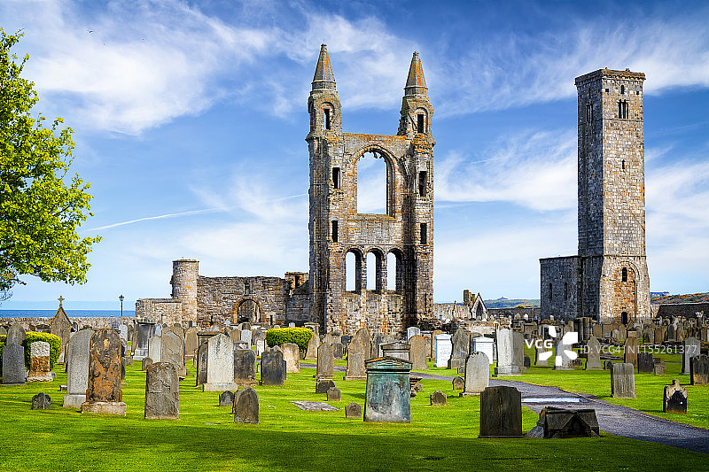 苏格兰圣安德鲁斯圣安德鲁斯大教堂图片素材