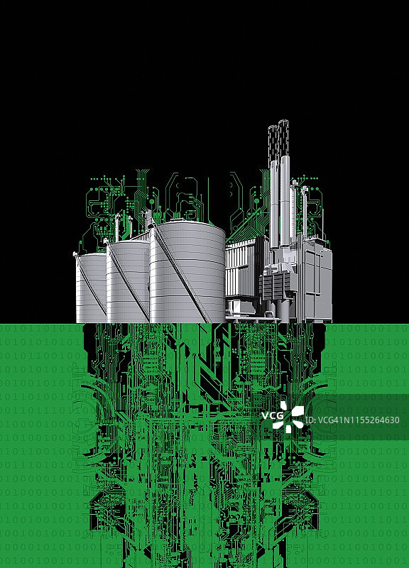 发电站插画图片素材