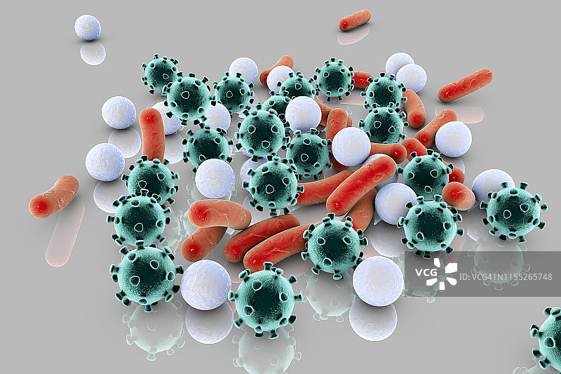 细菌和病毒插图图片素材