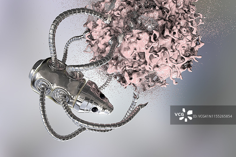 纳米机器人攻击癌细胞，图示图片素材