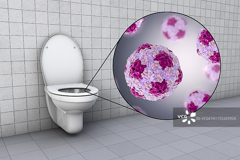 马桶微生物概念图图片素材