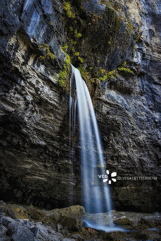 格伦伍德峡谷的喷口岩瀑布图片素材