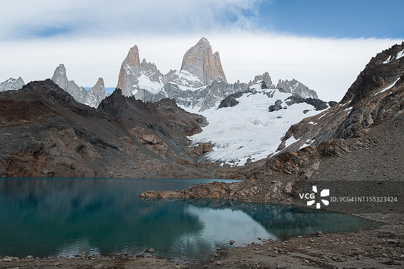 洛斯Tres泻湖 - 巴塔哥尼亚菲茨罗伊峰广角图片素材