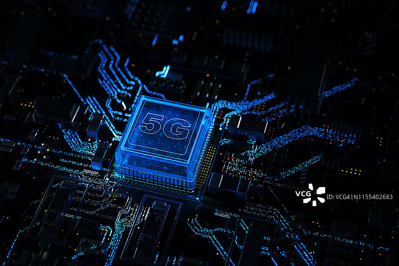 5G芯片3D渲染图片素材