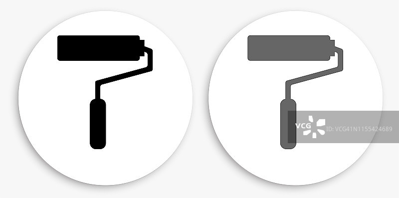 滚刷黑白圆形图标图片素材