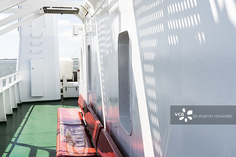 北海上的渡轮细节 (叙尔特渡轮)图片素材