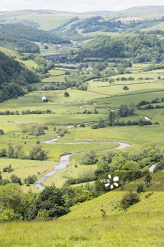 特恩河景观，英国奥法堤坝国家步道图片素材