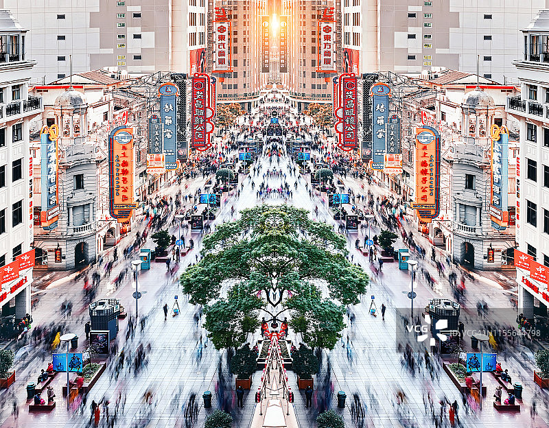 上海南京路步行街图片素材