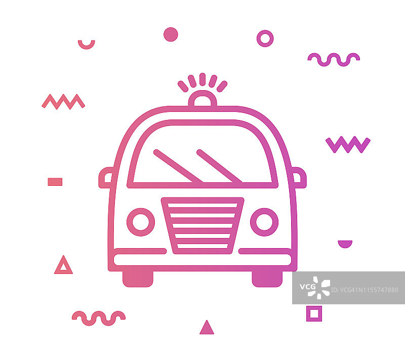 警力线条风格图标设计图片素材