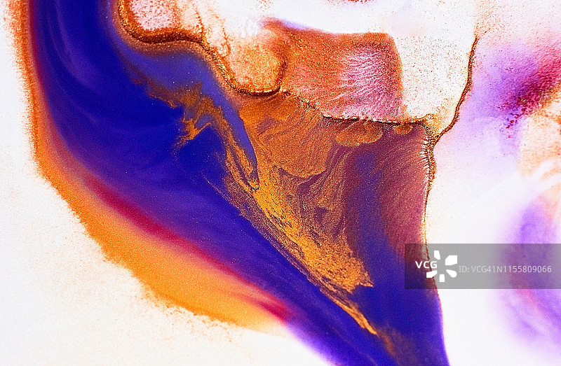 用酒精墨水技术制成的鲜艳抽象背景图片素材