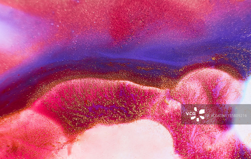 用酒精墨水技术制成的鲜艳抽象背景图片素材