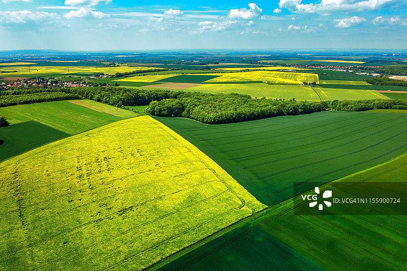 德国的农业田地俯视图图片素材