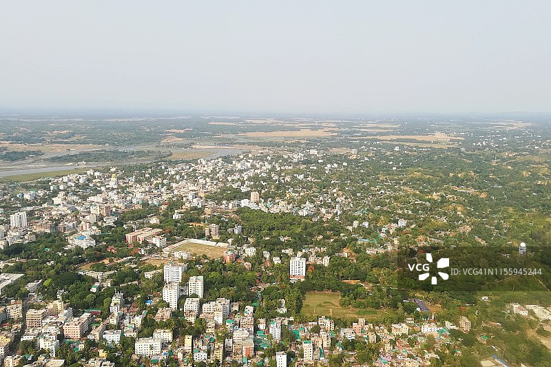 航拍孟加拉国科克斯巴扎尔市图片素材