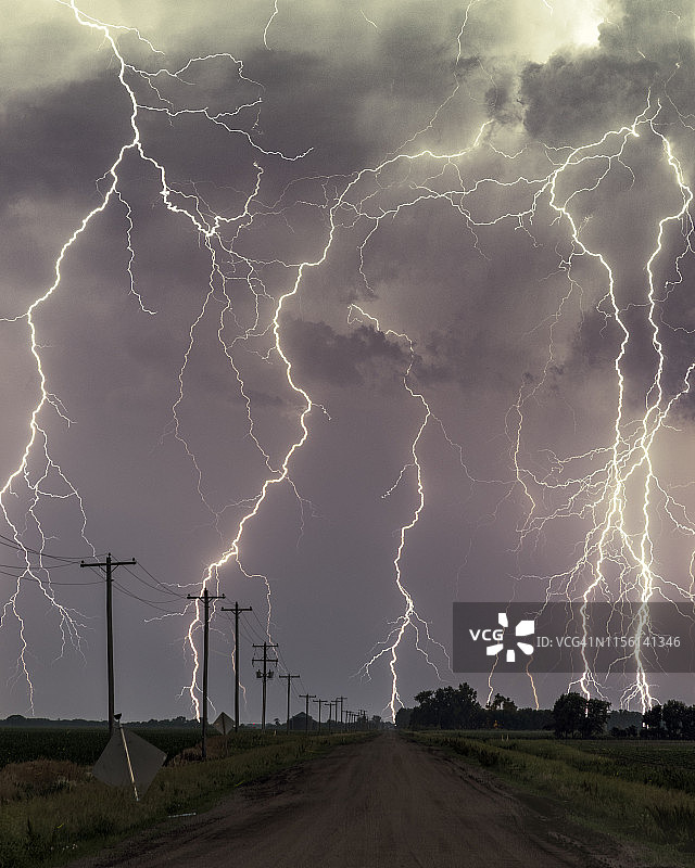 美国内布拉斯加州的强烈雷暴图片素材