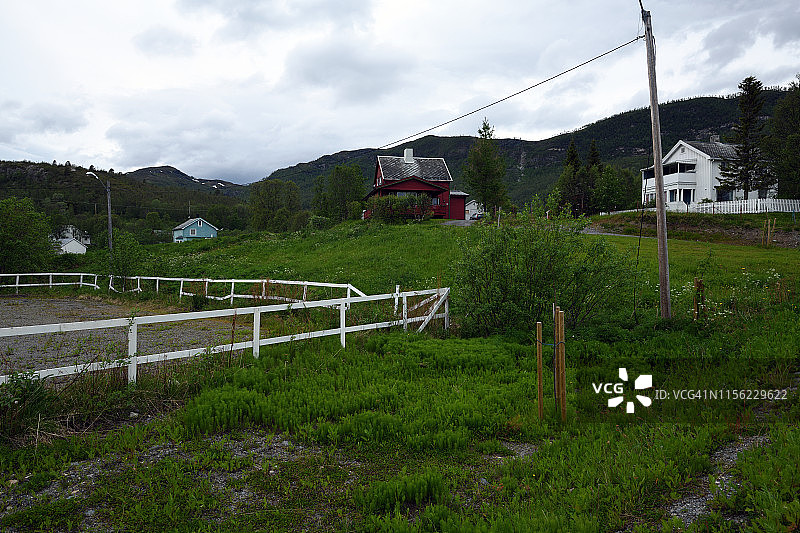 挪威北部塔尔维克镇图片素材