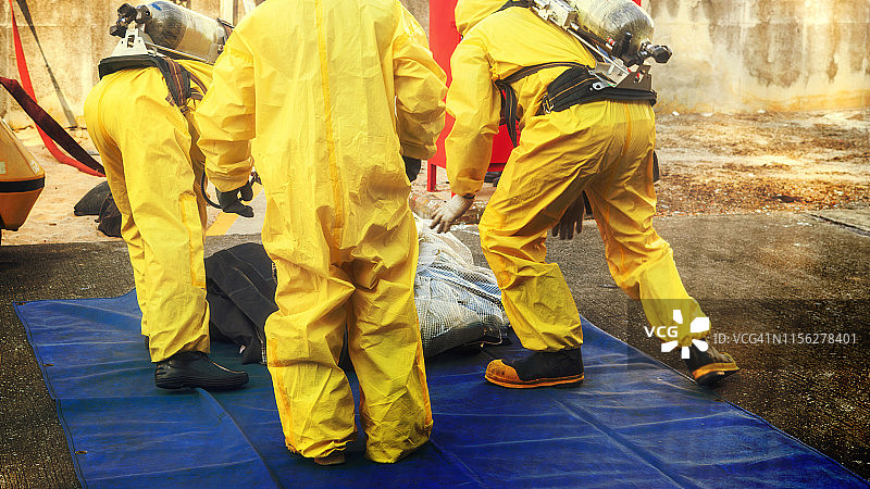 化工厂化学品泄漏污染应急处理图片素材