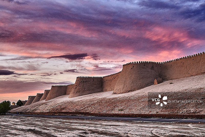 乌兹别克斯坦希瓦古城图片素材