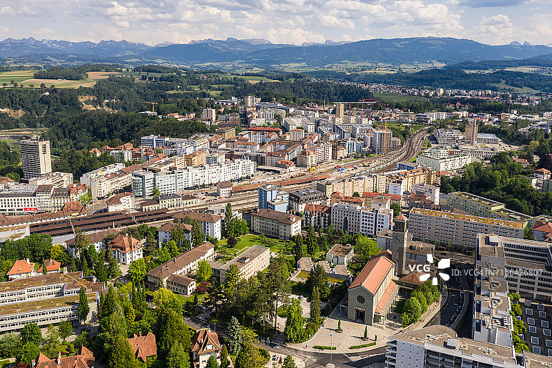 瑞士弗里堡市中心图片素材