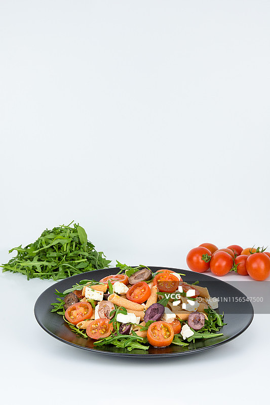 希腊意面沙拉图片素材