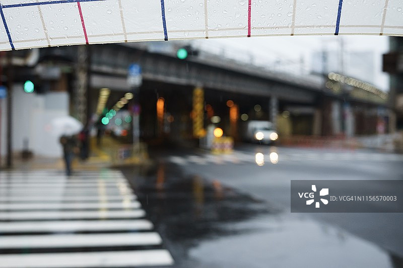 雨天火车站附近的街景图片素材