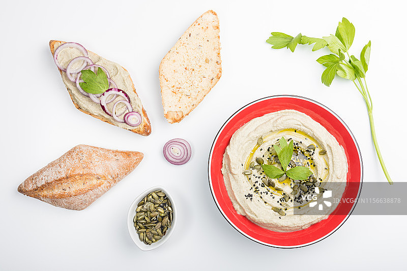 绿豆鹰嘴豆泥图片素材